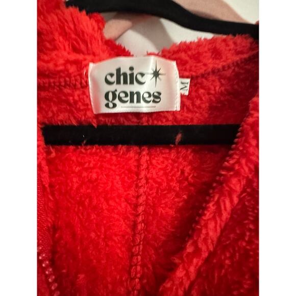 Chicgenes Bear Ears Hoodie Warm Long Sleeve Romper Size Medium - Picture 4 of 4